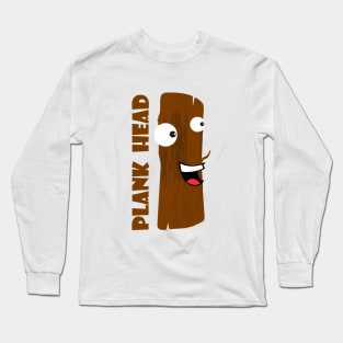 Plank Head Cartoon Long Sleeve T-Shirt